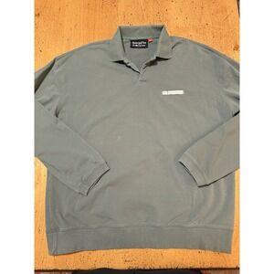 Random Golf Club Dark Green Cotton Pullover Crew Sweater Polo Size Large READ